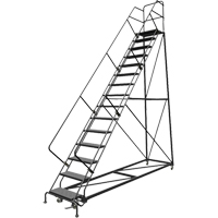 &eacute;chelles en angle de s&eacute;curit&eacute;, 15 marches, Perfor&eacute;, Inclinaison 50°, Hauteur 150" Les Distributions ICE
