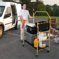 Jobsite Series 4' Safety Rail & Tool Shelf Scaffold Kit, Steel Frame, 49-1/2" D x 57-3/4" H Les Distributions ICE