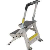 &eacute;chelle escabeau avec roues pivotantes, 2 marches, 23" x 21" x Hauteur 34,50" Les Distributions ICE