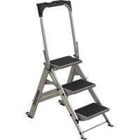 &eacute;chelle escabeau avec roues pivotantes, 3 marches, 34" x 22" x Hauteur 50,75" Les Distributions ICE