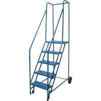 Escabeau roulant, 5 marches, Largeur de la marche 18", Hauteur de la plateforme 46", Acier Les Distributions ICE