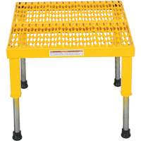 Plate-forme ajustable Step-Mate, 1 marche(s), 23-1/2" la x 19-9/16" lo x 16-1/2" h, Capacit&eacute; 500 lb Les Distributions ICE