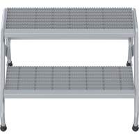 Escabeau en aluminium, 2 marche(s), 32-13/16" la x 24-9/16" lo x 20" h, Capacit&eacute; 500 lb Les Distributions ICE