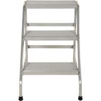 Escabeau en aluminium, 3 marche(s), 22-13/16" la x 34-9/16" lo x 30" h, Capacit&eacute; 500 lb Les Distributions ICE
