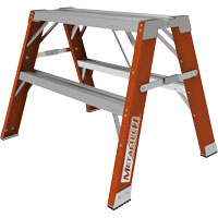 Buildman Step-up Workbench, 2' H x 33.5" W x 25.75" D, 300 lbs. Capacity, Fibreglass Les Distributions ICE