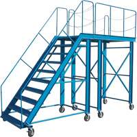 Snow Ladder, Steel, 10 Steps, 99" H, 85-1/2" D, 48" Step, Serrated Les Distributions ICE