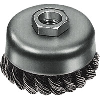 Knot Wire Cup Brush, 3" Dia. x 5/8"-11 Arbor Les Distributions ICE
