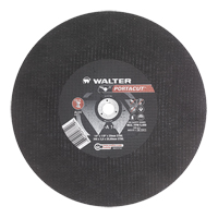 Meule &agrave; tronçonner rapide en acier inoxydable Portacut, 14" x 1/8", Arbre de 3/4", Type 1, Oxyde d'aluminium, 5400 Tr/min Les Distributions ICE
