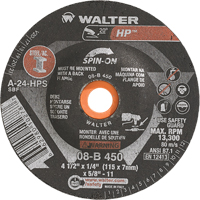 Meule HP vissable, 4-1/2" x 1/4", Arbre de 5/8"-11, Type 27S Les Distributions ICE