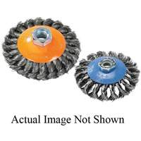 Knot-Twisted Wire Saucer Cup Brush, 6" Dia. x 5/8"-11 Arbor Les Distributions ICE