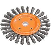 Knot-Twisted Wire Bench Wheel, 6" Dia., 0.0118" Fill, 5/8" Arbor, Steel Les Distributions ICE