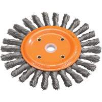 Knot-Twisted Wire Bench Wheel, 8" Dia., 0.0118" Fill, 5/8" Arbor, Steel Les Distributions ICE