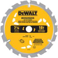 Lame de scie &agrave; pointes au carbure pour coupe rapide, 7-1/4", 18 dents, Pour Bois Les Distributions ICE