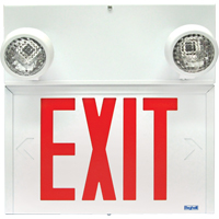 Enseignes/lampes combin&eacute;es Stella - Exit, DEL, &agrave; raccordement fixe, 12-1/8'' lo x 12-1/2" la, Anglais Les Distributions ICE