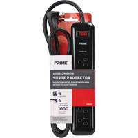 Protecteurs de surtension, 6 Prises, 1000 J, 1875, Cordon 4' Les Distributions ICE