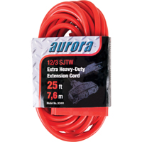 Vinyl Extension Cord, Outdoor, SJTW, 12/3 AWG, 15 A, 3 Outlet(s), 25' Les Distributions ICE