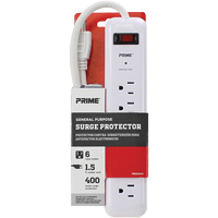 Protecteurs de surtension, 6 Prises, 400 J, 1875 W, Cordon 2' Les Distributions ICE