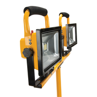 Twin-Head Work Light, LED, 40 W, 4800 Lumens, Aluminum Housing Les Distributions ICE