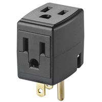 Cube triple mis &agrave; la terre, 3 Prise(s), Aucune, 15 A, 1875 W, 125 V Les Distributions ICE