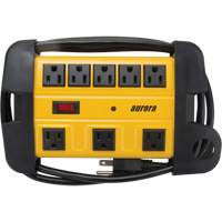 Protecteur de surtension &agrave; prise multiple pour l'atelier, 8 Prises, 1350 J, 1875 W, Cordon 6' Les Distributions ICE