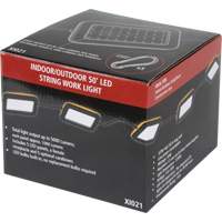 LED String Work Lights, 5 Lights, 50' L, Plastic Housing Les Distributions ICE