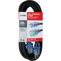 All-Rubber Extension Cord, Outdoor, SJOOW, 14/3 AWG, 15 A, 25' Les Distributions ICE