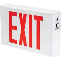 Enseigne de sortie, DEL, &agrave; piles/&agrave; raccordement fixe, 12-1/5" lo x 7-1/2" la, Anglais Les Distributions ICE