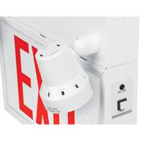 Enseigne de sortie avec &eacute;clairage de s&eacute;curit&eacute;, DEL, &agrave; piles/&agrave; raccordement fixe, 12-1/10" lo x 11" la, Anglais Les Distributions ICE