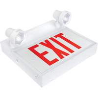 Enseigne de sortie avec &eacute;clairage de s&eacute;curit&eacute;, DEL, &agrave; piles/&agrave; raccordement fixe, 12-1/10" lo x 11" la, Anglais Les Distributions ICE