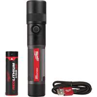 1100L Twist Focus Flashlight, LED, 1100 Lumens, Rechargeable Batteries Les Distributions ICE