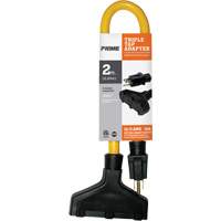 Fiche &agrave; trois prises, Ext&eacute;rieur, STW, AWG 12/3, 15 A, 3 prise(s), 2' Les Distributions ICE
