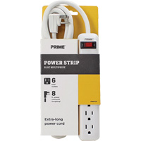 Bloc multiprise, 6 Prise(s), 8', 15 A, 1875 W, 125 V Les Distributions ICE