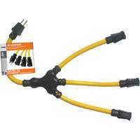Adaptateur en W, Ext&eacute;rieur, STW, AWG 12/3, 15 A, 3 prise(s), 2' Les Distributions ICE
