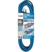 Cordon rallonge pour le froid extr&ecirc;me Glacier Flex, Ext&eacute;rieur, SJTW, AWG 16/3, 13 A, 15' Les Distributions ICE