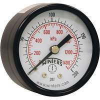 Manom&egrave;tre &eacute;conomique,  2", 0 - 200 psi, Fixation arri&egrave;re, Analogique Les Distributions ICE