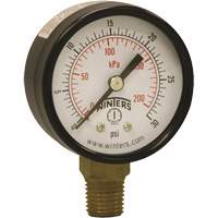 Manom&egrave;tre &eacute;conomique,  2", 0 - 30 psi, Fixation inf&eacute;rieure, Analogique Les Distributions ICE