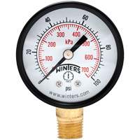 Manom&egrave;tre &eacute;conomique,  2", 0 - 100 psi, Fixation inf&eacute;rieure, Analogique Les Distributions ICE