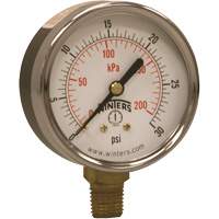 Manom&egrave;tre &eacute;conomique,  2-1/2", 0 - 30 psi, Fixation inf&eacute;rieure, Analogique Les Distributions ICE