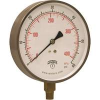 Manom&egrave;tre en acier inoxydable,  2-1/2", 30" Hg Vac, Fixation inf&eacute;rieure, Analogique rempli de liquide Les Distributions ICE