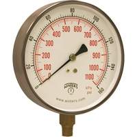 Manom&egrave;tre pour entrepreneur,  4-1/2", 0 - 160 psi, Fixation inf&eacute;rieure, Analogique Les Distributions ICE