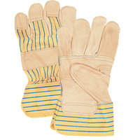 Gants d'ajusteur &agrave; paume renforc&eacute;e, Grand, Paume en Cuir fleur de vache, Doublure en Coton Les Distributions ICE